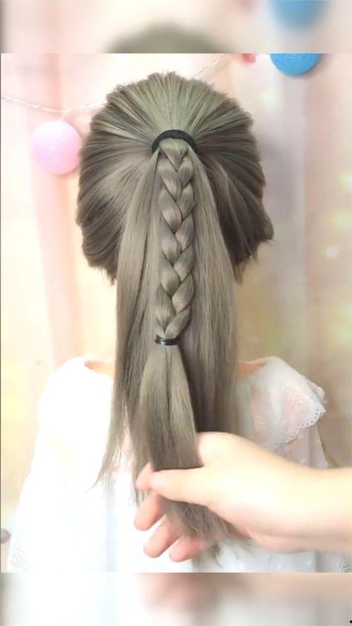 成人头发简单扎发型视频